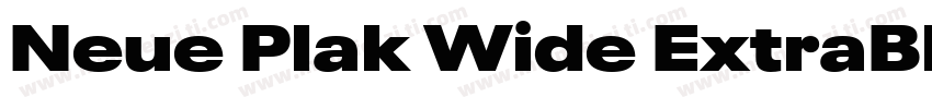 Neue Plak Wide ExtraBlack字体转换
